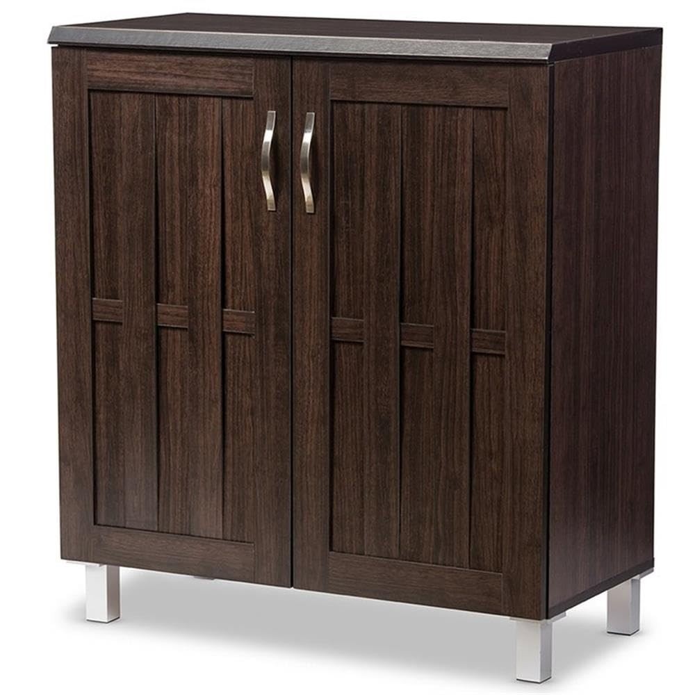 Wholesale Interiors Baxton Studio Excel Sideboard Storage Cabinet, Dark Brown (S