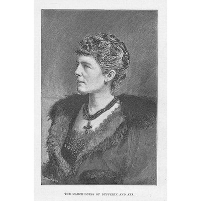 Die Marquise von Dufferin & Ava - antiker Druck 1891