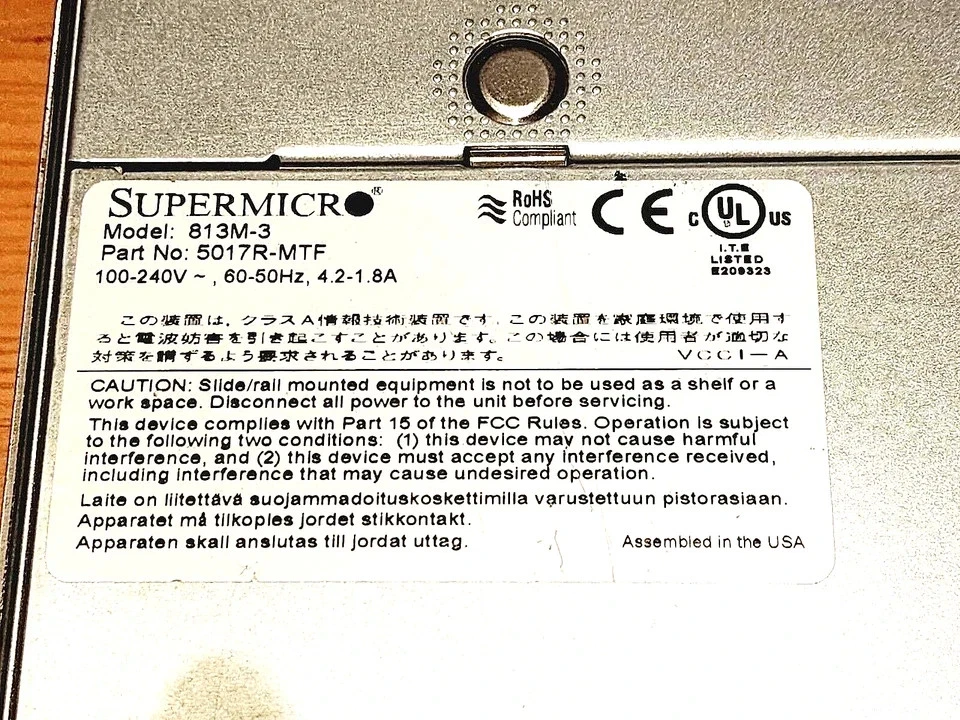 SUPERMICRO 813M-3 5017R-MTF SUPERSERVER 1U RACKMOUNT SERVER USB SATA SAS NO HDD - Image 2 of 4