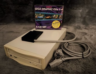 CD-ROM Laufwerk für Commodore AMIGA 600/A1200 Ungetestet #360A