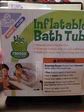 Mommy's Helper The Froggie Collection Baby/Toddler Inflatable Bath Tub-NEW