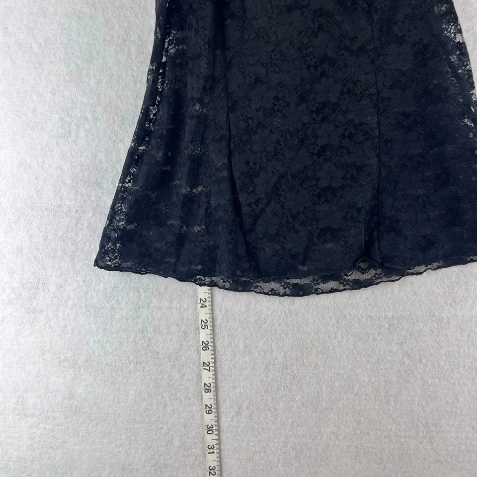 Apt 9 Lencería Babydoll de Encaje Transparente Top Negro Grande Capricho Hada Sexy Floral Foto 2 de 4