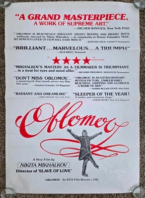 Oblomov Russian Film Poster 1980 One Sheet Nikita Mikhalkov