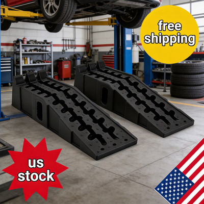for Oil Change 30,000 LB(15 T) Capacity Low Profile 6.25'' Heavy Duty Car Ramps