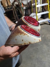 Vintage Vw Beetle Hella Snowflake Tail Lights 1955-61 Complete Pair Original