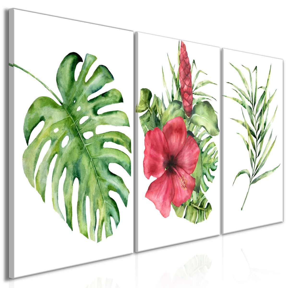 Tableau Red Hibiscus de qualité premium en toile tendue sur châssis bois