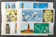 YEMEN YAR LOT DE 7 TIMBRES OBLITERES THEME SPORT FOOTBALL COUPE DU MONDE