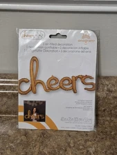 Cheers Party Balloon, 40" Gold Anagram Brand Birthday Graduation Retirement 