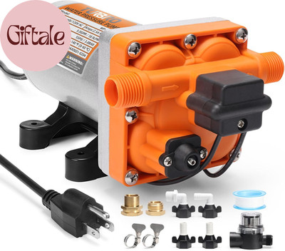 5.0 GPM 55 Psi RV Water Pump, 120V AC Self-Priming Diaphragm Pump, Water Pressur