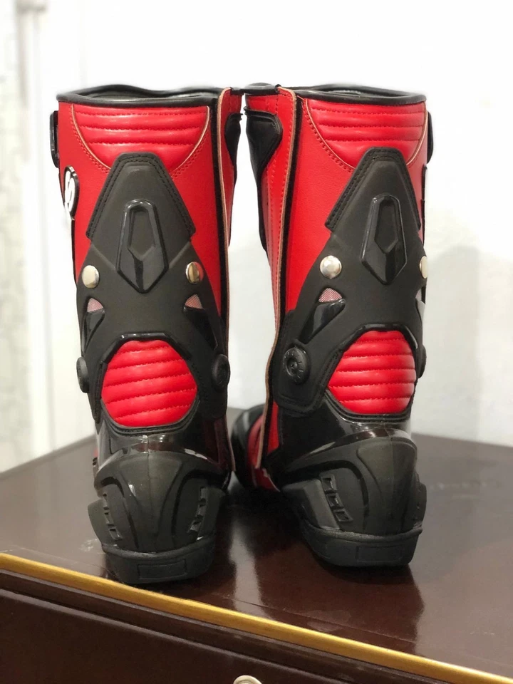 Men's Alpine stars Motorcycle Leather Boots -Red & Black -All sizes - Image 3 of 4