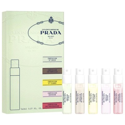PRADA Les Infusions de Prada Milano Discovery Set 5 X 0.07 oz  Spray  NIB