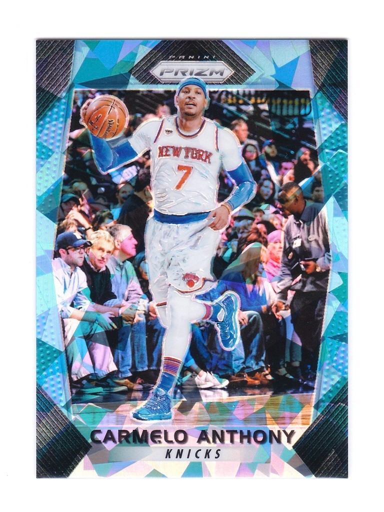2017-18 Panini Prizm Carmelo Anthony Blue Ice /99 #279 Knicks HOF