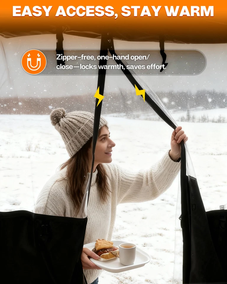 Van Chill Curtain Fit Ford Transit 2015-2025 Mid High Roof Sliding Door Thermal - Image 4 of 4