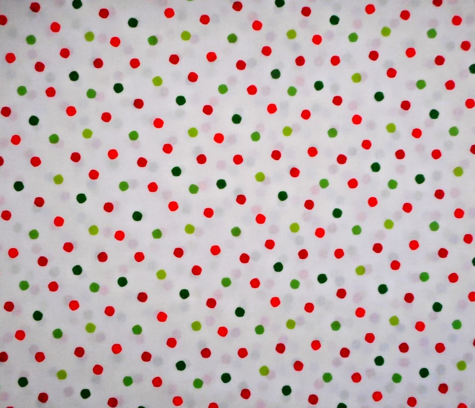 Tela Robert Kaufman por yarda rojo verde puntos blanco celebrar Seuss Navidad algodón 3 Foto 2 de 3