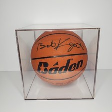 BOB KNIGHT Signed Basketball Full Size Case Baden Autograph IU Indiana Hoosiers