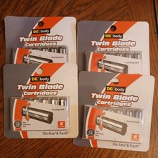 New 4 Packages Of DG Body Twin Blade Cartridges (25)Fits Atra & Tracll Razors 6.25 per gallon