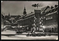 Schneeberg / Erzgebirge, Straßenpartie im We...