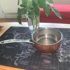 Vintage  Polaris Norway Copper Stainless lined Pot 18 cm diameter by 8 cm