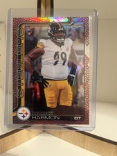 2025 Topps Chrome NFL Derrick Harmon Pigskin Refractor Rookie Card Steelers
