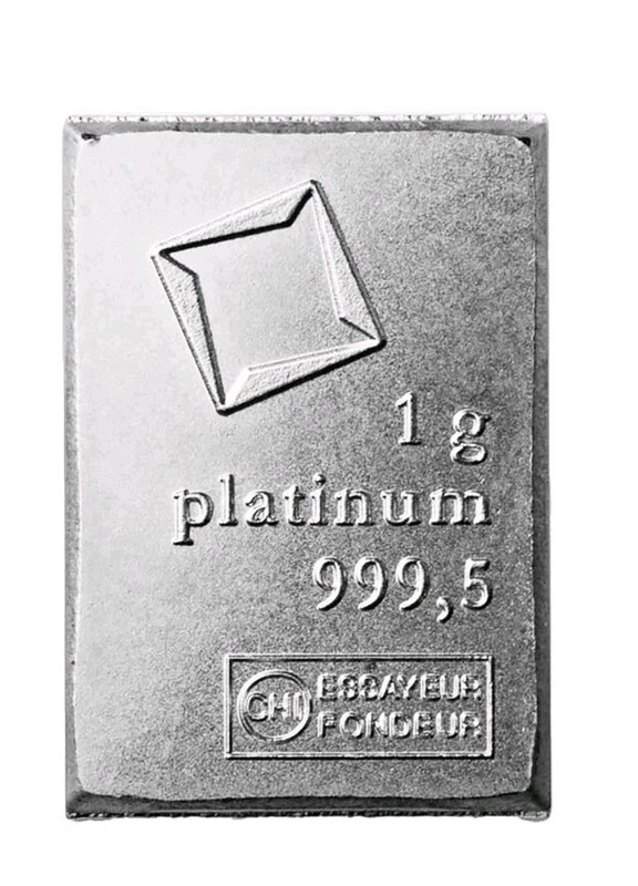 Valcambi Suisse 1 Gram Platinum Bar .9995 Fine Platinum!
