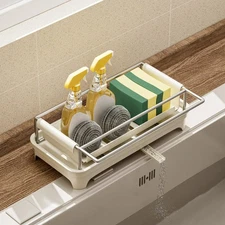 Large Kitchen Caddy Sink Organizer,Countertop Sponge Holders for Storage with...