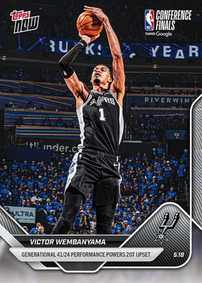 2025-26 NBA Topps NOW #315 VICTOR WEMBANYAMA - Generational 41/24 Performance