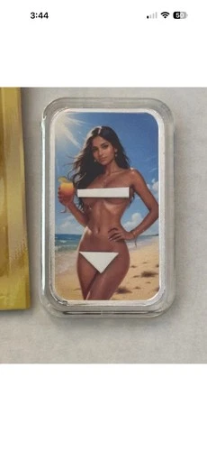 Bullion Baddies NAUGHTY 1oz .999 Silver Solar Sienna