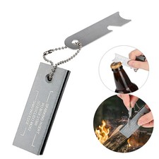 Outdoor Fire Starter Magnesium Flint Stone Survival Camping Lighter Opener Ruler