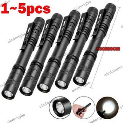 1-5 Stück Mini Superhell LED Taschenlampe Taschen-lampe Blitzlicht Stablampe