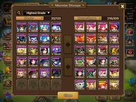 Summoners War 4LD - Lucifer, Maximilian, Nyx, Seimei, G1 +220 Swift, +174 vio