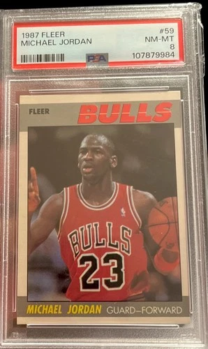 Fleer 1987-88 Michael Jordan #59 PSA 8 Great 2nd Year card Low pop