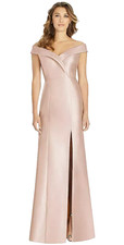 New Alfred Sung Womens Formal Dress Size 4 Satin Pink Blossom Bridesmaid Gown