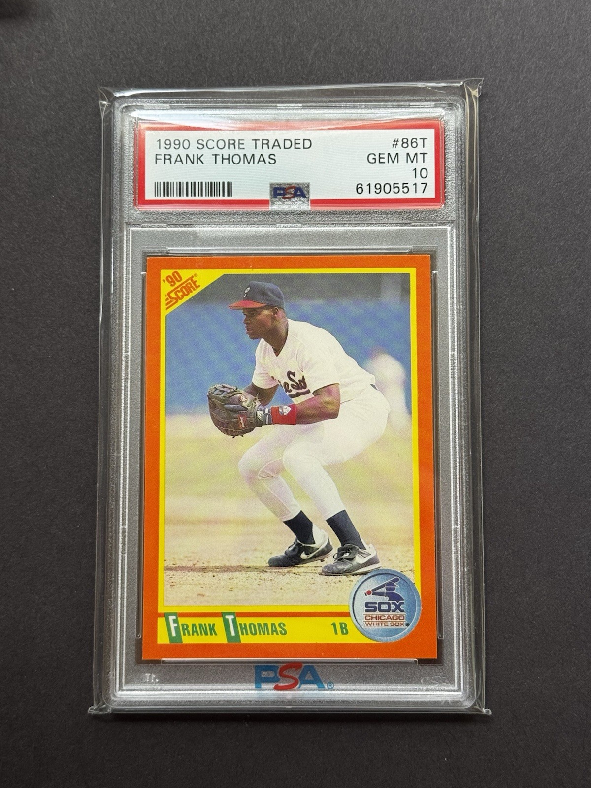 PSA 10 ROOKIE RC FRANK THOMAS - 1990 SCORE TRADED #86T view 1