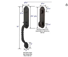 Emtek 461121JFBS matte black San Carlos Monolithic Tubular Entry Set