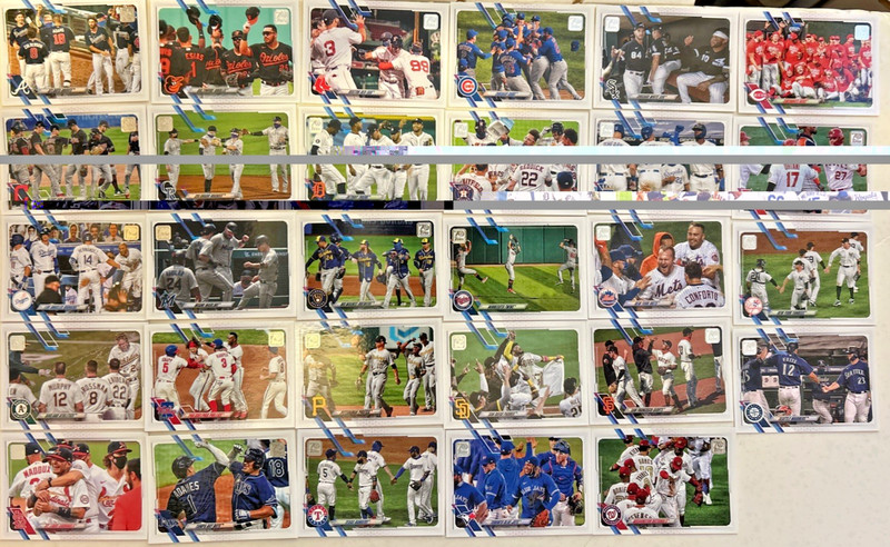 2021 Topps Baseball Team Card  Lot 29 OF 30 MLB TEAMS