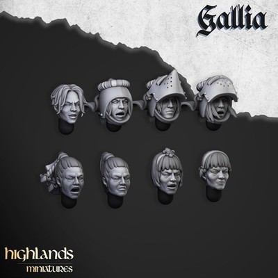 Highland Miniatures Female Gallia Heads