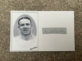 FOOTBALL SIGNED POSTCARD MANCHESTER CITY FOOTBALL CLUB SIGNED MATT BUSBY