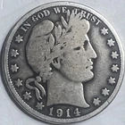 1914-S Barber Half Dollar 50C Better Date San Francisco Nice Detail Full Date