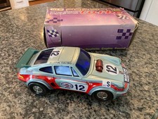 VINTAGE DAISHIN B/O TIN TURBO PORSCHE STOCK RACER IN ORIGINAL BOX, WORKS C VIDEO