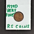 1929D   VERY FINE   LINCOLN CENT   VERY FINE  1929D /  RS COINS #17A  FREE SHIP