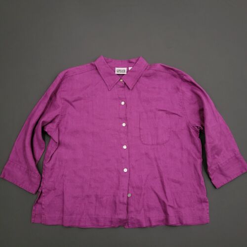 VINTAGE Chicos Design Shirt Womens Size 2 3/4 Sle… - image 1
