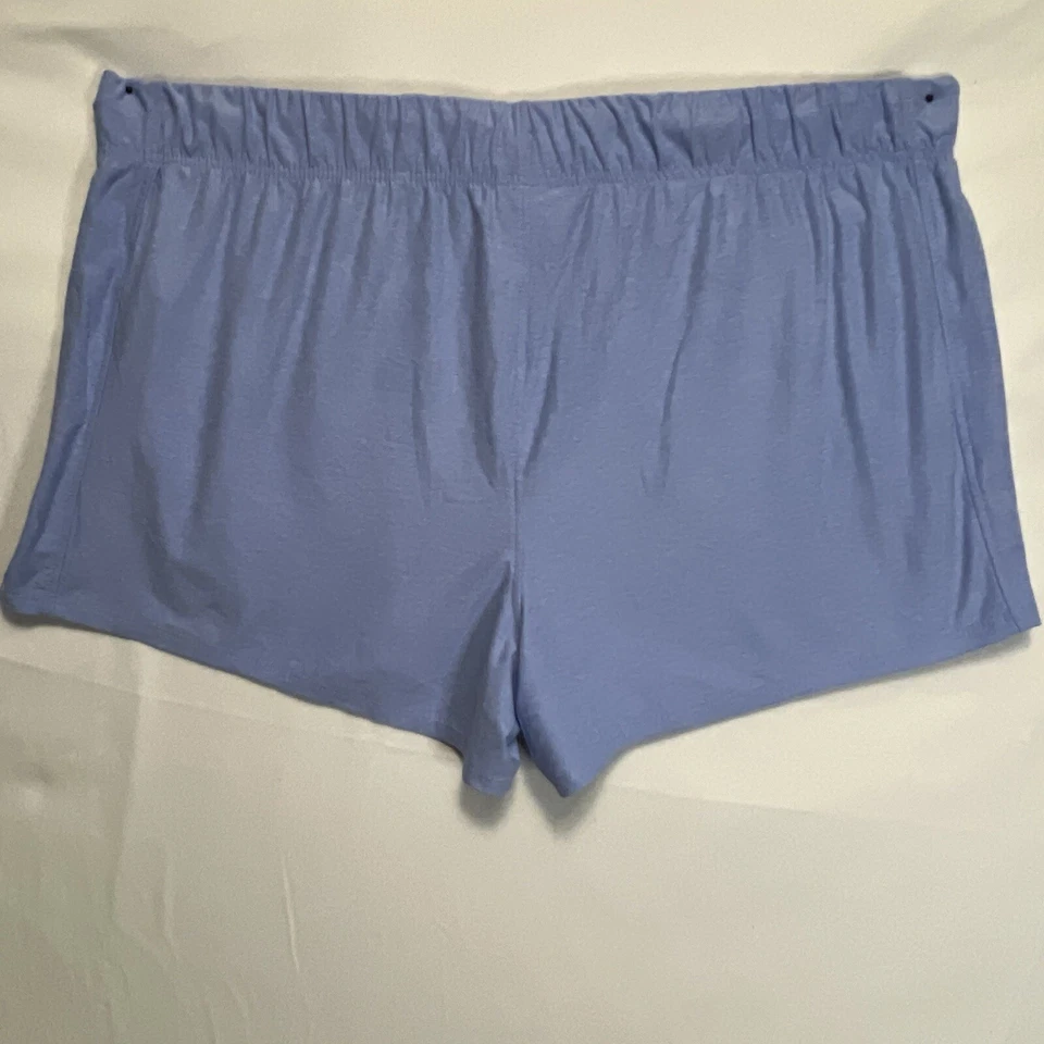 Pantalones cortos para mujer Athletic Works talla grande XXXL 22 azul claro con cordón - nuevos con etiquetas Foto 2 de 4