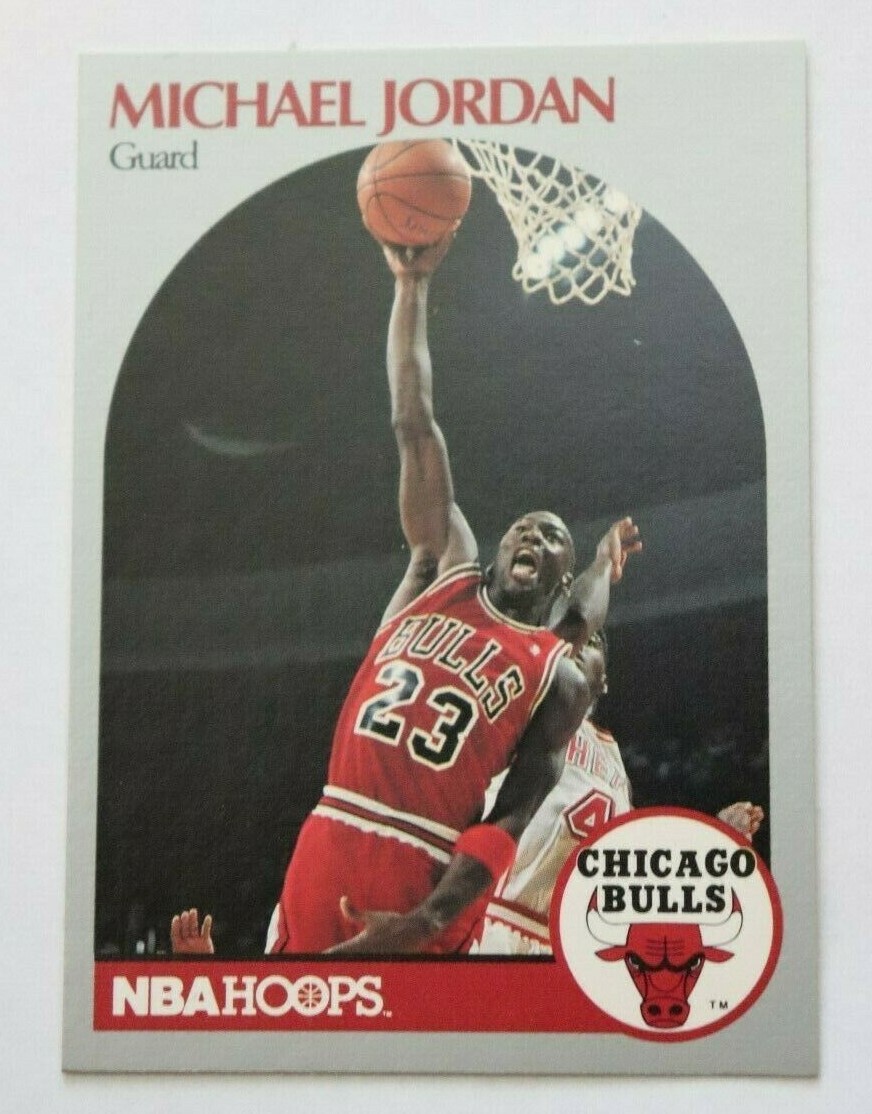 MICHAEL JORDAN BASKETBALL TRADING CARD 1990 NBA HOOPS  #65