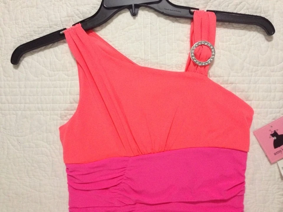 NEW AMYS CLOSET GIRLS DRESS FANCY PINK ORANGE SIZE 16 NWT $48 - Image 2 of 4