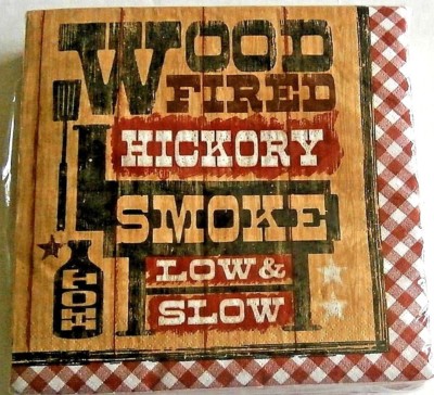 BBQ Luncheon Napkins ~ 50 Ct. ~ 2 ply ~ 12 7/8'' X 12 3/4'' ~ DELICIOUS BBQ