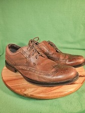 Chaps Dress Shoes Mens 8 M Brown Leather Casual Lace Up Oxford Wingtip 