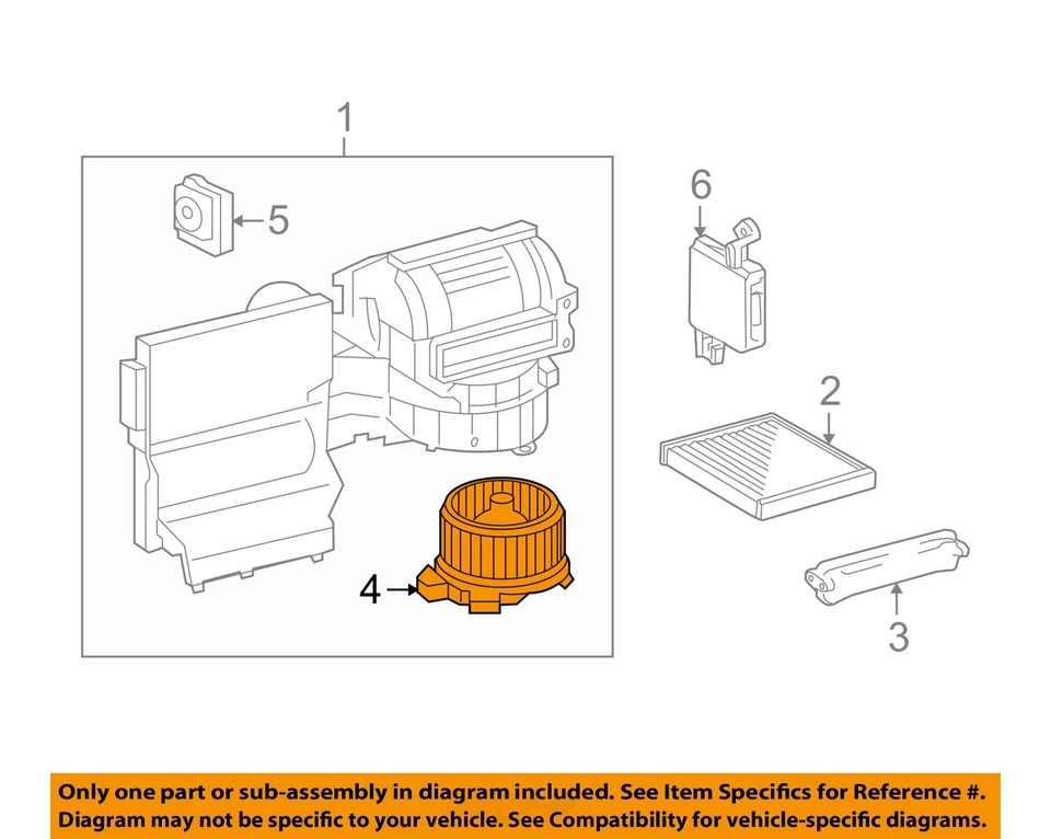 Motor soplador de climatización usado se adapta a: Toyota Avalon 2006 grado A Foto 3 de 4