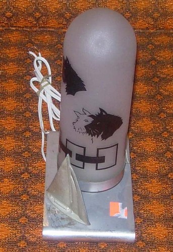 ART DECO MID-CENTURY SCOTTIE DOG LAMP AND BULLET SHADE GLOBE TERRIER - Afbeelding 2 van 4