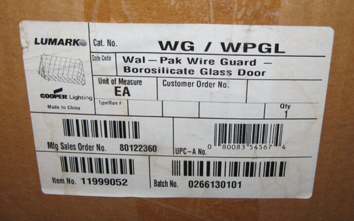 LUMARK PROTEZIONE FILO LUCE ESTERNA PACCHETTO PARETE COPERTURA SICUREZZA WG/WPGL COOPER METALLO - Foto 11 di 11
