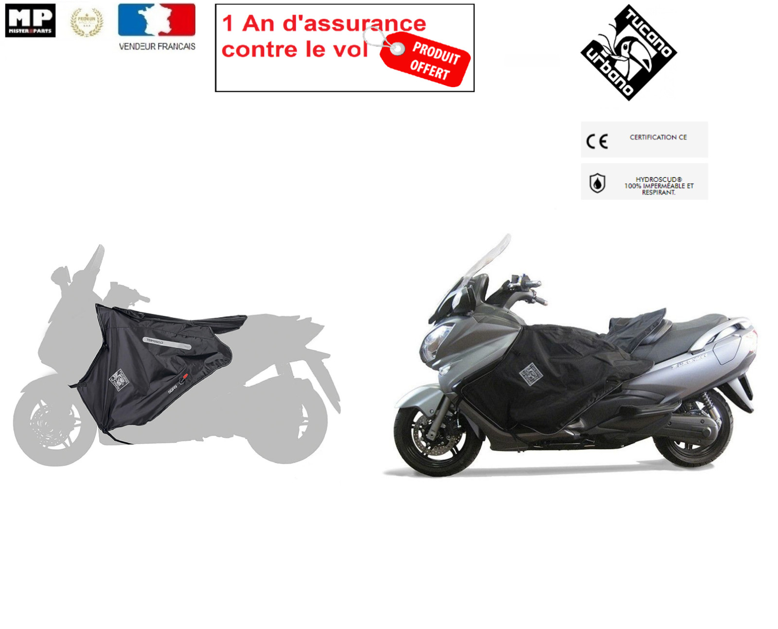 Tablier scooter Burgman 650 Tucano Urbano Termoscud R165X pour l'hiver